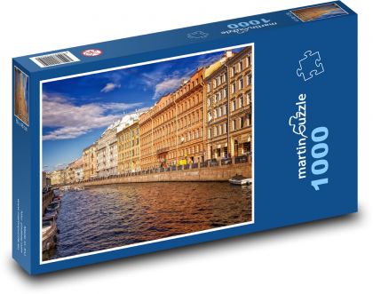Petrohrad - kanál, historické domy - puzzle 1000 dílků