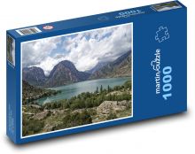 Tádžikistán - hory Puzzle 1000 dílků - 60 x 46 cm