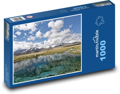 Tádžikistán - hory - Puzzle 1000 dílků, rozměr 60x46 cm