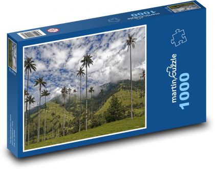 Kolumbie - palmy - Puzzle 1000 dílků, rozměr 60x46 cm