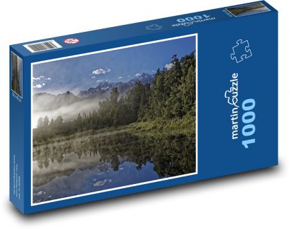 Foggy Mountains in New Zealand - Puzzle 1000 pieces, size 60x46 cm 