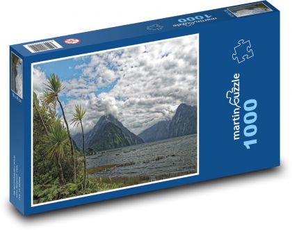 Nowej Zelandii - Milford Sound - Puzzle 1000 elementów, rozmiar 60x46 cm