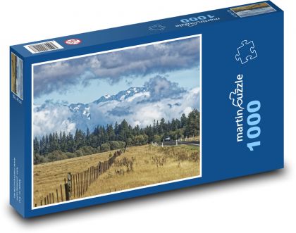 Nový Zéland - hory - Puzzle 1000 dílků, rozměr 60x46 cm
