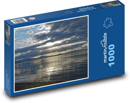 Nový Zéland - jezero Taupo - Puzzle 1000 dílků, rozměr 60x46 cm