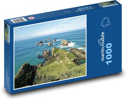 Nový Zéland - Nugget point - Puzzle 1000 dílků, rozměr 60x46 cm