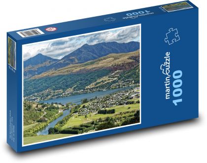 Nový Zéland - jezero - Puzzle 1000 dílků, rozměr 60x46 cm