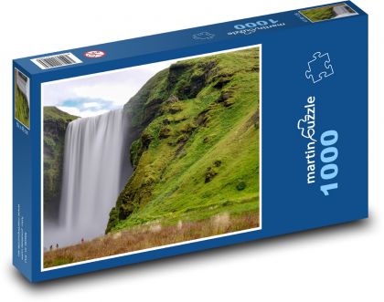 Isländischer Wasserfall Skógafoss - Puzzle - 1000 Teile