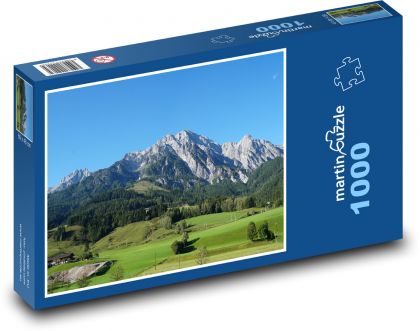 Rakouské Alpy v létě - puzzle 1000 dílků