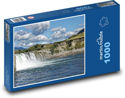 Nowa Zelandia - wodospad - Puzzle 1000 elementów, rozmiar 60x46 cm