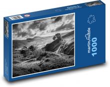 Čiernobiela krajina Puzzle 1000 dielikov - 60 x 46 cm 