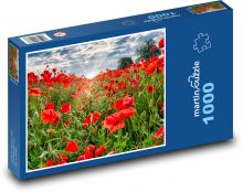 Rudé vlčí máky Puzzle 1000 - 60x46 cm