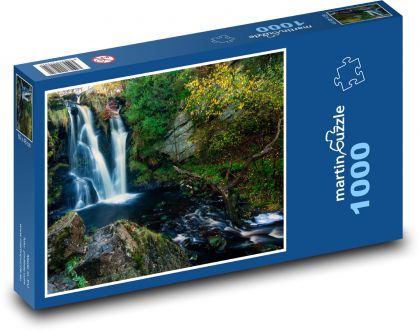 Natura - wodospad - Puzzle 1000 elementów, rozmiar 60x46 cm