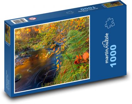 Przyroda, jesień, potok - Puzzle 1000 elementów, rozmiar 60x46 cm