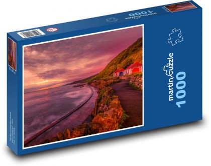 Zachód słońca nad wybrzeżem - Puzzle 1000 elementów, rozmiar 60x46 cm