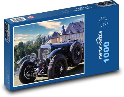 Zámek, auto, veterán - Puzzle 1000 dílků, rozměr 60x46 cm