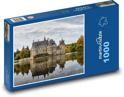 Jezioro, zamek - Puzzle 1000 elementów, rozmiar 60x46 cm