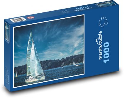 Chiemsee - żaglówka - Puzzle 1000 elementów, rozmiar 60x46 cm
