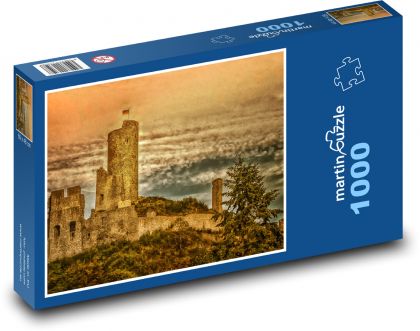 Německo - hrad Monreal - Puzzle 1000 dílků, rozměr 60x46 cm