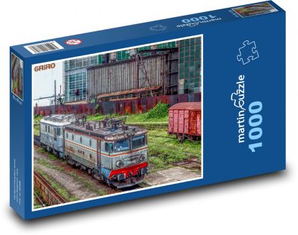 Rumunsko, lokomotiva, vlak - Puzzle 1000 dílků, rozměr 60x46 cm