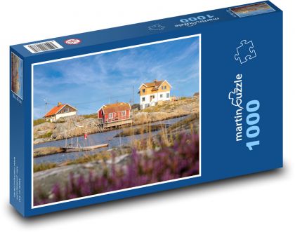 Nórsko - rybárske domy - Puzzle 1000 dielikov, rozmer 60x46 cm