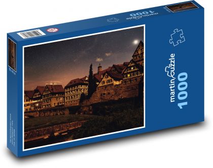 Noční město, Německo - Puzzle 1000 dílků, rozměr 60x46 cm