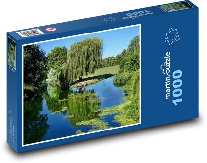 Príroda, jazierko, príroda - Puzzle 1000 dielikov, rozmer 60x46 cm