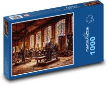 Opuszczona fabryka z maszynami produkcyjnymi Puzzle 1000 elementów - 60x46 cm