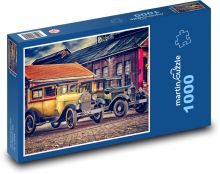 Historická auta Puzzle 1000 - 60x46 cm