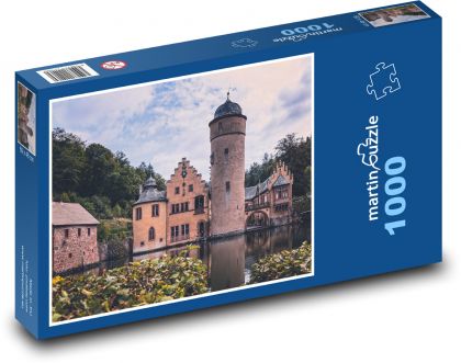 Romantický zámok na vode - Puzzle 1000 dielikov, rozmer 60x46 cm