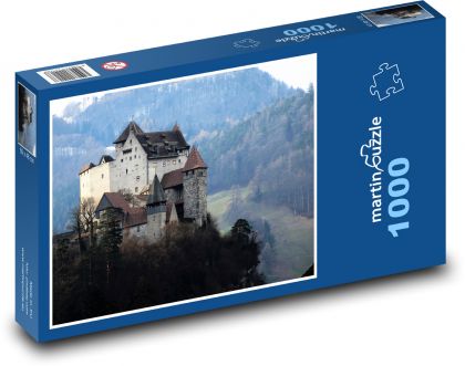 Schloss auf einem Hügel im Wald - Puzzle - 1000 Teile