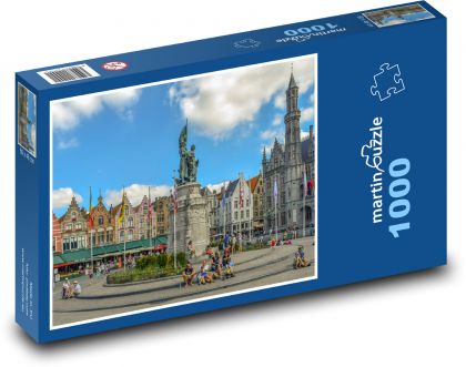 Belgie - Brudge - Puzzle 1000 dílků, rozměr 60x46 cm