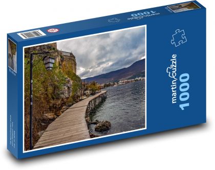 Molo lemující břeh jezera - puzzle 1000 dílků