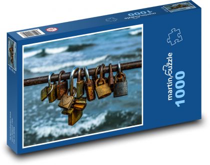 Vorhängeschlösser am Zaun - Puzzle - 1000 Teile