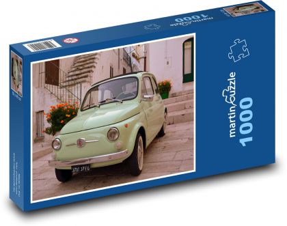 Auto - Fiat 500 - Puzzle 1000 dílků, rozměr 60x46 cm