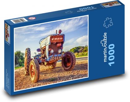 Starý traktor - Puzzle 1000 dílků, rozměr 60x46 cm