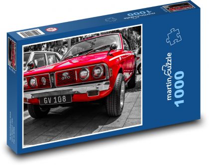 Klasický červený vůz - puzzle 1000 dílků
