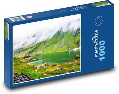 Ranná hmla nad jazerom - Puzzle 1000 dielikov, rozmer 60x46 cm