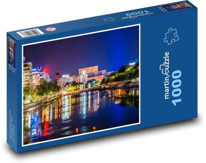 Bucharest at night, Romania - Puzzle 1000 pieces, size 60x46 cm 