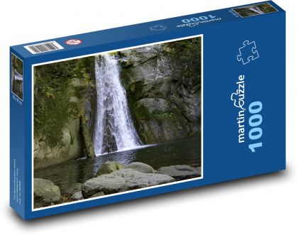 Příroda - vodopád, jezero - Puzzle 1000 dílků, rozměr 60x46 cm