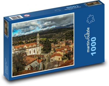 Kypr - vesnice - Puzzle 1000 dílků, rozměr 60x46 cm