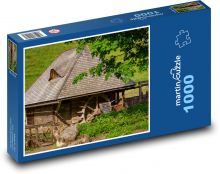 Dřevěný vodní mlýn Puzzle 1000 - 60x46 cm