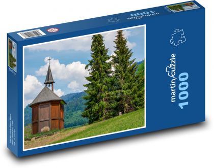 Mountain chapel in the Alps - Puzzle 1000 pieces, size 60x46 cm 