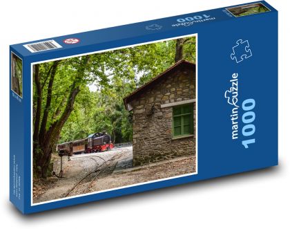 Historyczny pociąg na kolei,Grecja - Puzzle 1000 elementów, rozmiar 60x46 cm