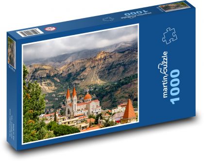 Bergstadt mit Kirche - Puzzle - 1000 Teile