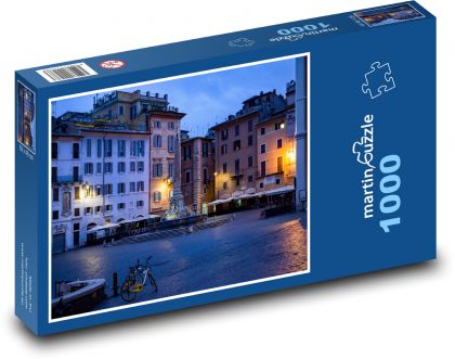 Taliansko - večerné námestie - Puzzle 1000 dielikov, rozmer 60x46 cm
