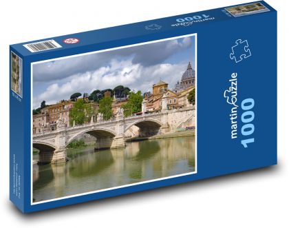 Historische Brücke in Rom, Italien - Puzzle - 1000 Teile