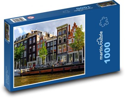 Holandsko, domy - Puzzle 1000 dílků, rozměr 60x46 cm