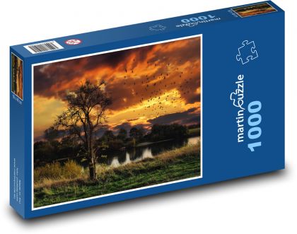 Landscape, sunset - Puzzle 1000 pieces, size 60x46 cm 