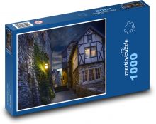 Pouliční lampa na kamenné zdi Puzzle 1000 - 60x46 cm