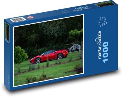 Park, Ferrari 488 - Puzzle 1000 dílků, rozměr 60x46 cm